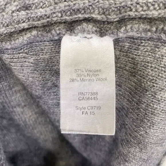 J. Crew Ribbed Crewneck Sweater Womens S Gray Merino Wool Minimalist Cozy Fall - Picture 6 of 8